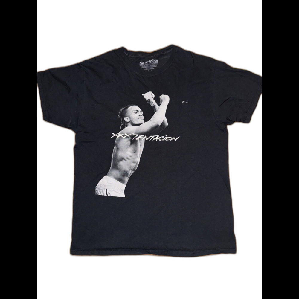 XXXTentacion Rapper Memorial Men T-Shirt Black Unisex  Size Large L tee